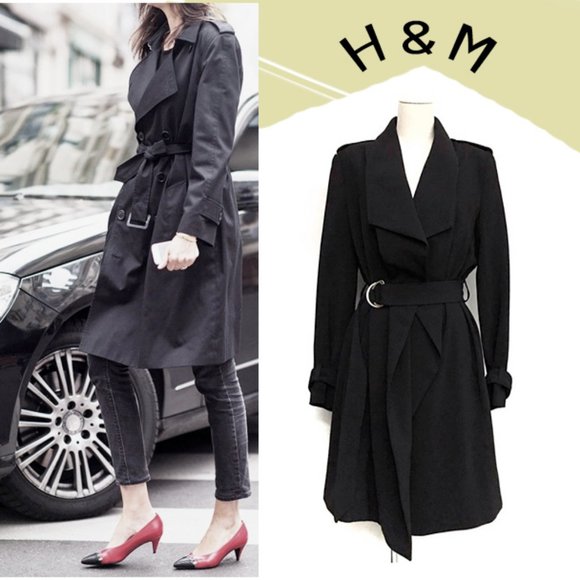 H&M Jackets & Blazers - NWT - BLACK TRENCH COAT